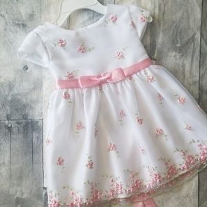 Beautiful white and pink floral dress